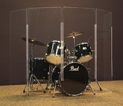 #ad NEW 5 ft 5 Panel Budget Shield Drum Shield Plexiglas Drum Screen Drum Cage $269.00