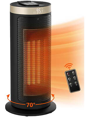 #ad 1500W Space Heater for Indoor Use 16quot; Portable Electric Heaters Fan for Bedroom $38.65