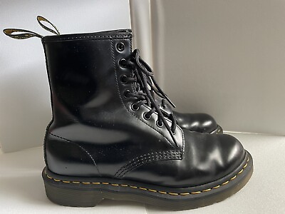 #ad Dr. Martens 1460W Leather Women#x27;s Boots 9 US Black Worn and Loved $110.00