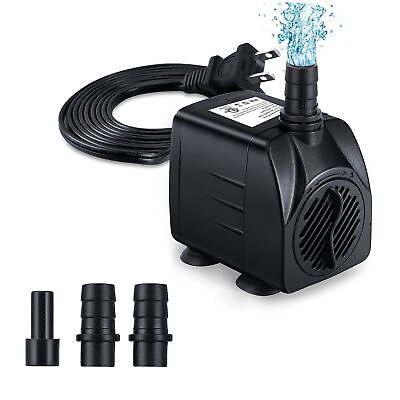 #ad Submersible Pump 130GPH 10W 500L H Fountain Water Pump Compact Fountain Pu $23.37