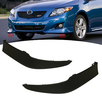 #ad #ad Pair Front Valance Primed Lower Side Spoiler For 2009 2010 Toyota Corolla S XRS $45.99