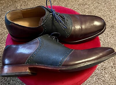 #ad Cole Haan Shoes Williams Saddle II 4 Eyelet Mens 12 M Brogue Leather Oxfords $40.00
