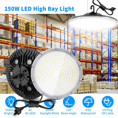 #ad 150 Watt LED UFO High Bay light Warehouse Industrial LED Light 2 Models Lights $25.99
