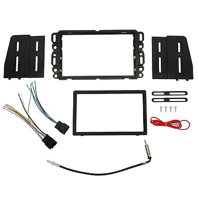 #ad Double Din Dash Kit Stereo Radio Installation Install Kit w Wire Harness Antenna $15.38