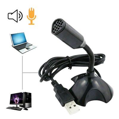 #ad Universal Desktop USB Microphone Mic For PC Computer Laptop Studio Speech Mini $8.52