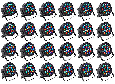 #ad 24 Rockville RockPAR50 LED RGB Compact Par Can DJ Club DMX Wash Lights $844.95