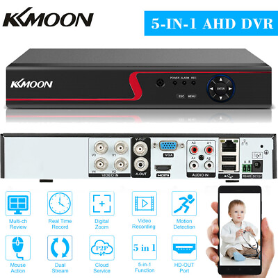 #ad KKMOON 4Channel 5MP Lite DVR HD 1080p Recorder for Security Camera System S5K8 $43.98