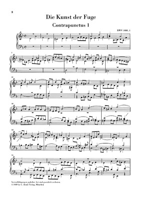 #ad Art of the Fugue BWV 1080 Study Score $25.71