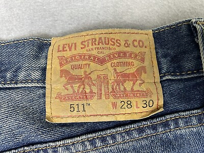 #ad Levi 511 Blue Jeans Size 28 X 30 $14.95