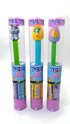 #ad 3 Pez Easter Dispenser Tube Holiday Set Each w 7 Candy Sleeves New GIFT $17.32