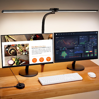 #ad LED Desk Lamp for Office Home 24W Ultra Bright Double Head Desk Light Lamps $54.87