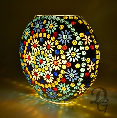 #ad Turkish Moroccan Mosaic Purse Shape Colorful Table Bedside Desk Handmade Lamp $61.74