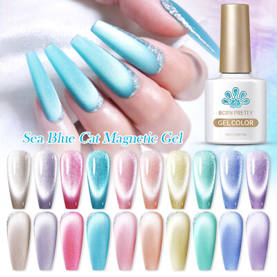 #ad BORN PRETTY 10ml Sea Blue Cat Magnetic Gel Polish Soak Off UV Maniküre Nail Gel EUR 2.89