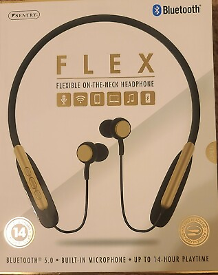 #ad Sentry FLEX Bluetooth Flexible on the neck headphone BT940 Beige $13.96