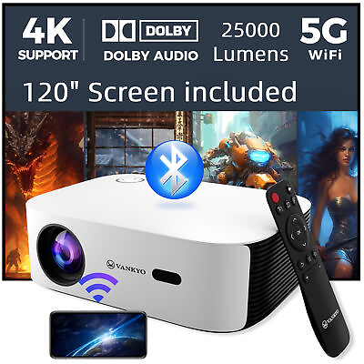#ad VANKYO Performance V700W 4K Native 1080P LED Projector Dolby 5G WiFi Bluetooth $109.99