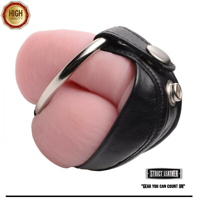 #ad Strict Leather Cock Straight Jacket Cock Ring CBT Chastity Penis Restraint BDSM $54.44
