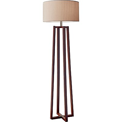 #ad Adesso Home Quinn 60quot;H Walnut Floor Lamp with Natural Linen Drum Shade 1504 15 $155.00