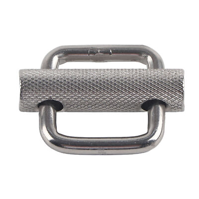 #ad 2Pcs 316 Stainless Steel Rectangle Adjustable Knurled Roller Belt Buckles 25mm $9.64
