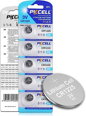 #ad CR1225 3V Lithium Battery for Thermometers and Watches 5 PCS $1.99