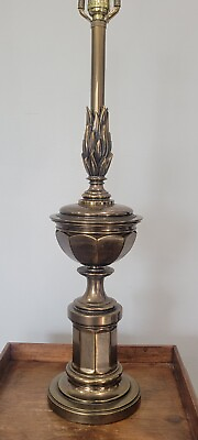 #ad Vintage MCM Stiffel Brass Flame Urn Table Lamp $69.99