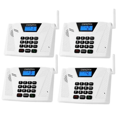 #ad 4Pcs Intercoms Wireless for Home Hand Free 4921 Feet Range White $64.99