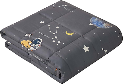 #ad anfie Weighted Blanket for Kids 36quot;x48quot; 5lbs Kids 36x48 05lb Space Grey $36.52