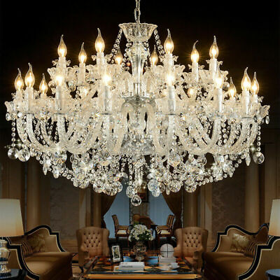 #ad Hot sale Luxury Crystal Chandelier Pendant Lamp Lobby Ceiling Light LED Light $282.94
