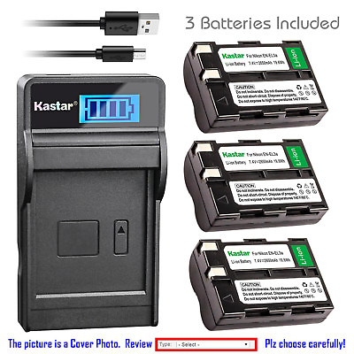 #ad Kastar Battery LCD Charger for EN EL3 EN EL3a MH 18a amp; Nikon D70s DSLR Camera $7.99