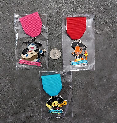 #ad Fiesta Medals Lot San Antonio Mariachi Band Pokemon Snorlax Pikachu Charmander $55.00