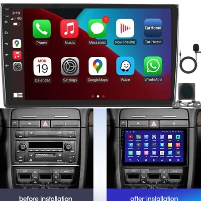 #ad Fits Audi A4 2000 2009 Apple CarPlay Car Stereo Radio Android 13.0 GPS Navi Wifi $138.33