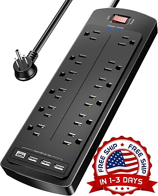 #ad Tomacorrientes Inteligentes Con USB Protector Contra Sobretenciones Extensor NEW $49.99