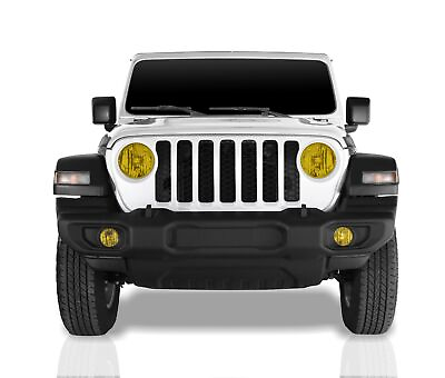 #ad GTS GT0642Y Transparent Yellow Headlight Covers For 2007 2010 Wrangler $72.50