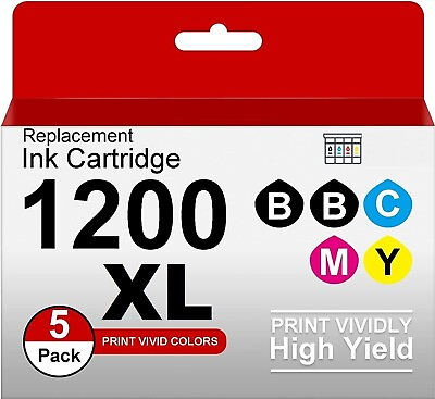 #ad 5 pack PGI 1200 XL Ink Cartridges For Canon MAXIFY MB2020 MB2320 MB2050 MB2350 $15.89