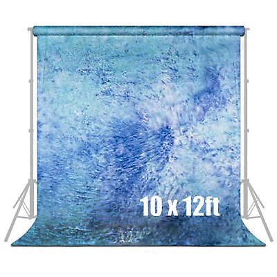 #ad 1 x 10#x27; x 12#x27; Photography Blue Tie Dye Background Screen Photo Studio Backdrop $46.73
