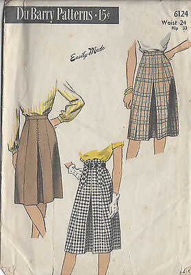 #ad 1944 Vintage Sewing Pattern SKIRT W24 R773 $26.10