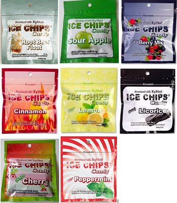 #ad ICE CHIPS Candy in 1oz Pouches; Keto Friendly Gluten Free 8 Pack Assortment $26.50