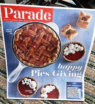 #ad Parade Magazine November 14 2021 Happy Pies Giving $3.99