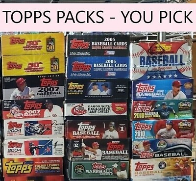 #ad TOPPS 1990 2023 Unopened Baseball Card Packs Sealed MLB You Pick Bonus HOF NEW $1.99