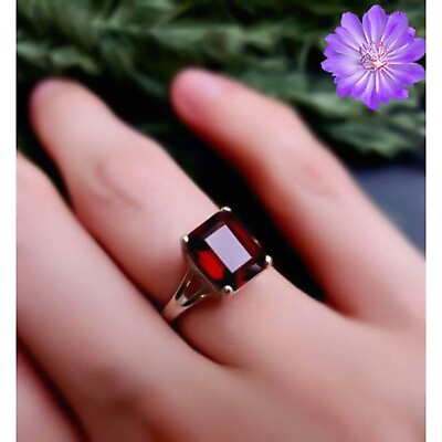 #ad #ad Red Garnet Gemstone 925 Sterling Silver Handmade Ring Jewelry All Size $7.35