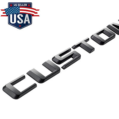 #ad 3D Custom Letter Badge For 2019 2021 Silverado Rear Tailgate Emblem Matte Black $12.99