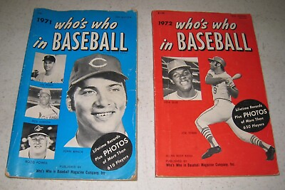 #ad 1971 and 1972 WHO#x27;S WHO in BASEBALL John Bench Joe Torre Allan Roth $10.00
