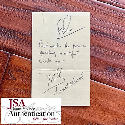 #ad THOMAS EDISON * JSA LOA * Handwritten AUTOGRAPH Note SIGNED $995.00
