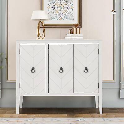 #ad U style Accent Storage Cabinet with Adjustable Shelf Antique Gray Entryway $297.66