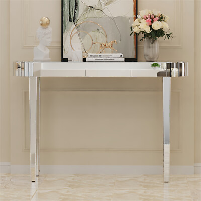 #ad ARTLOGE Mirrored Console Table Entryway Hallway Silver Bedroom Desk Sofa Tables $209.91