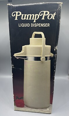 #ad Vintage Pump Pot Liquid Drink Dispenser 2 Quart $34.95