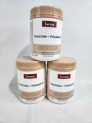 #ad 3x Swisse Calcium Vitamin D Supplement Vitamin D3 Calcium Citrate 250ct $31.96