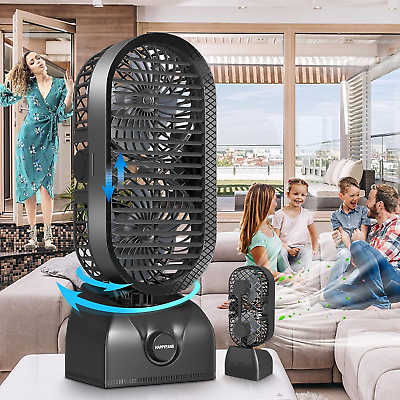 #ad 10000Mah Rechargeable Oscillating Table Fan Max Last 30Hrs 11#x27;#x27; Portable Fan $27.79
