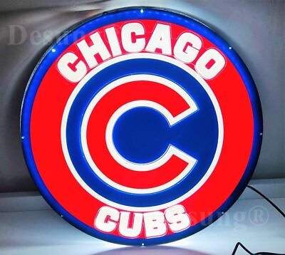#ad Chicago Cubs Logo 3D LED Neon Sign Lamp Light 16quot;x16quot; Nightlight Decor Beer EY $124.99