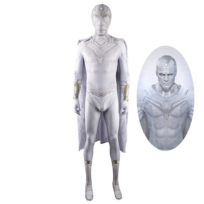 #ad WandaVision Vision Costume Cosplay The Vision Bodysuit with Cloak For Kids Adult $79.89