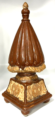 #ad VTG Finial Sculpture Statue Handcrafted Footed Clay Ceramic Home Decor Artwork $59.95
